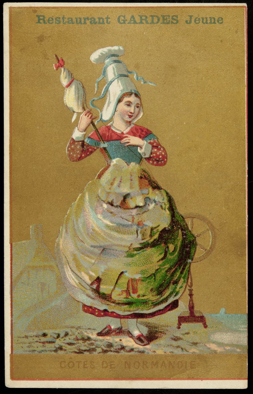 carte réclame COTES DE NORMANDIE Paris 1880-1882 1998.77.90.1 Photo