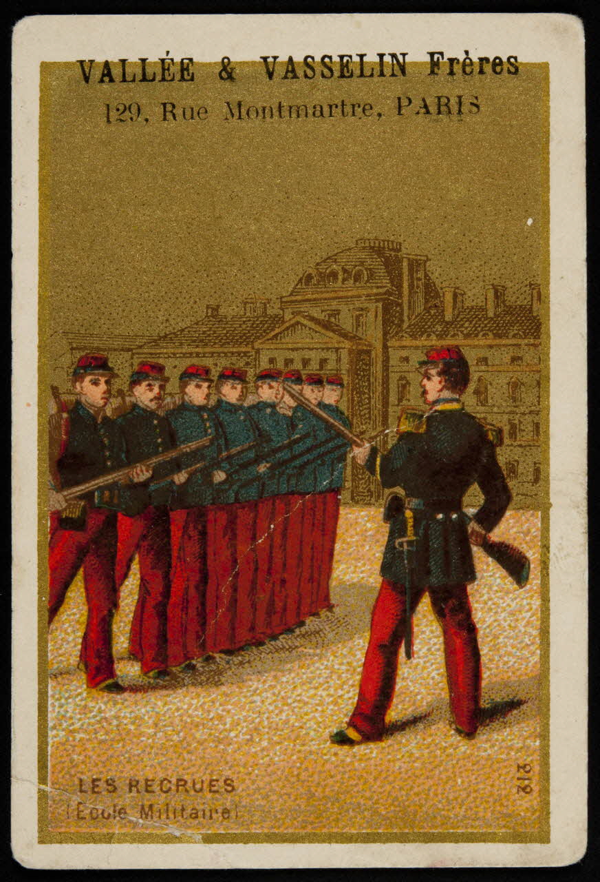 carte réclame LES RECRUES  (Ecole Militaire) 1998.77.92.11 Photo