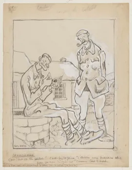 Blanchot Gustave, Bofa Gus illustration de presse remerciement 1917 1999.26.3 Photo