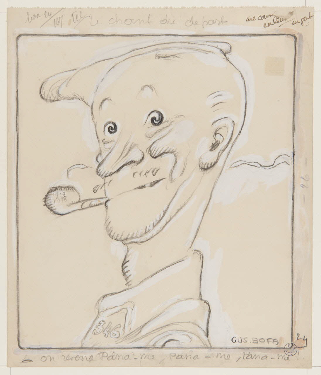 Blanchot Gustave, Bofa Gus illustration de presse Le chant du départ 1916 1999.26.4 Photo