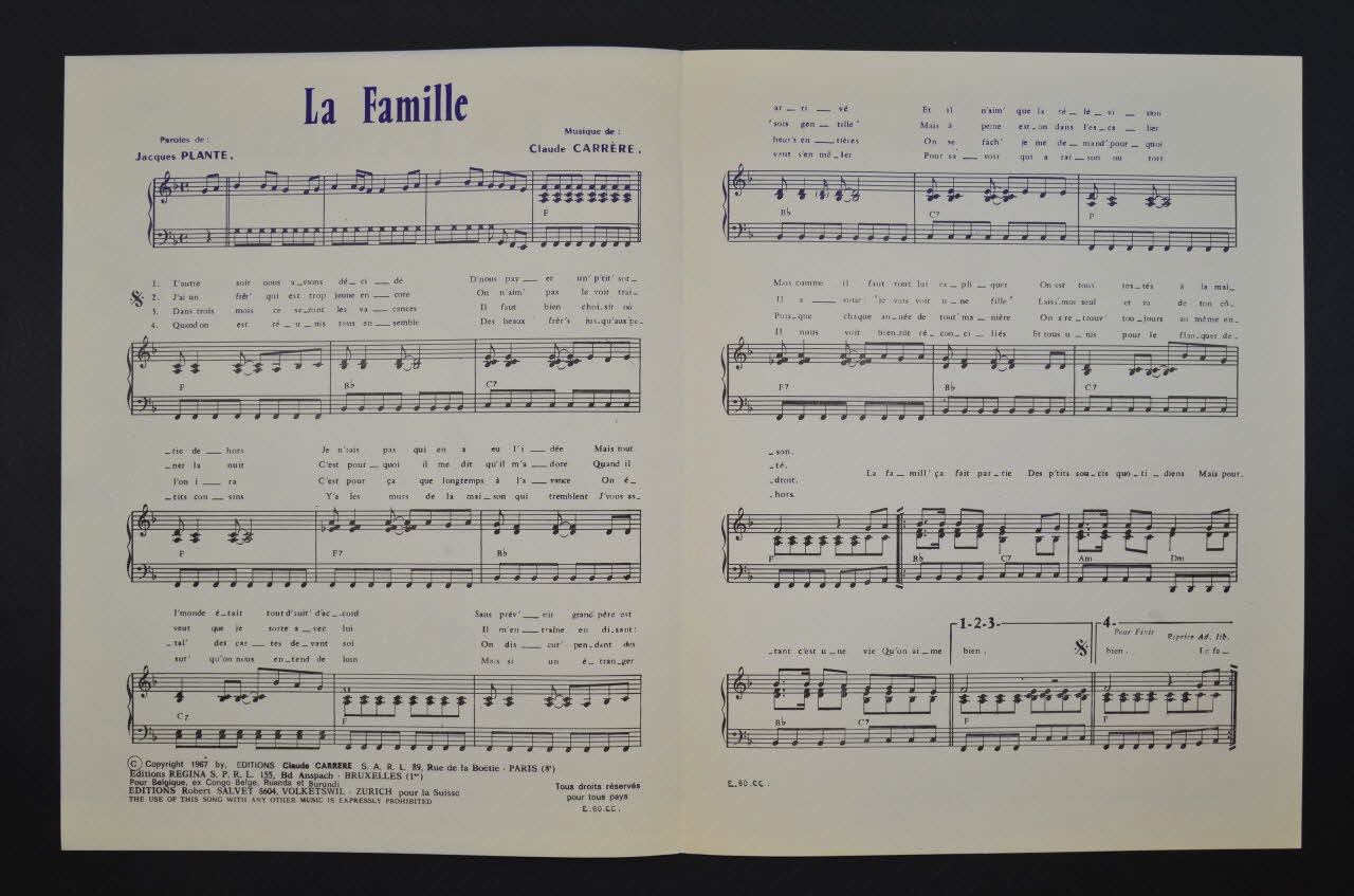 chanson petit format 1969.88.1402 Photo Mucem
