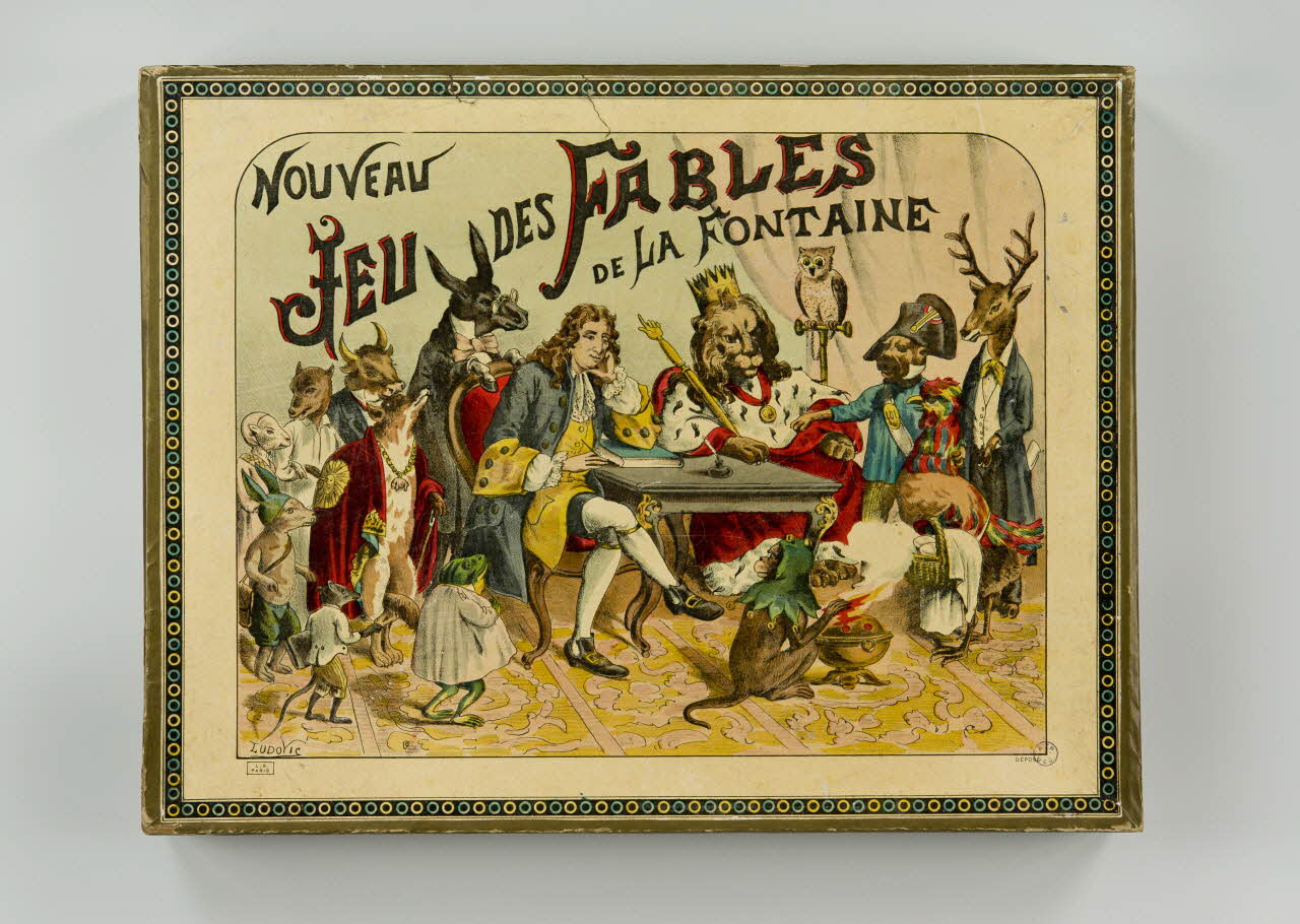 Saussine frères éditeurs ; Ludovic boîte de jeu NOUVEAU  JEU DES FABLES  DE LA FONTAINE Paris 1855-1865 1999.29.1.1-112 Photo