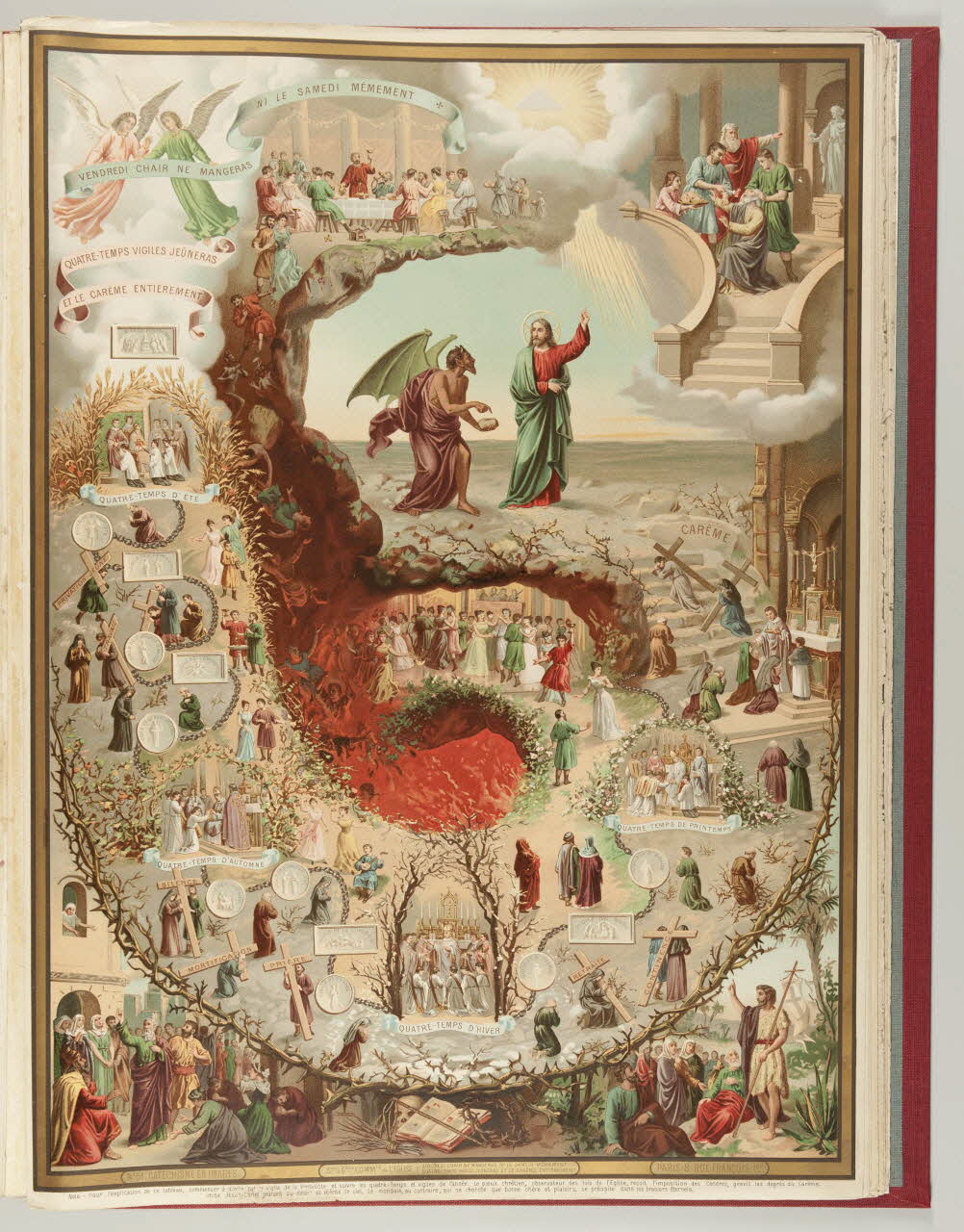 album (5eme. ET 6eme. COMMTS. de L'EGLISE  VENDREDI CHAIR NE MANGERAS NI LE SAMEDI MÊMEMENT.  QUATRE-TEMPS VIGILES JEÛNERAS ET LE CARÊME ENTIEREMENT. 1999.30.1.18 Photo