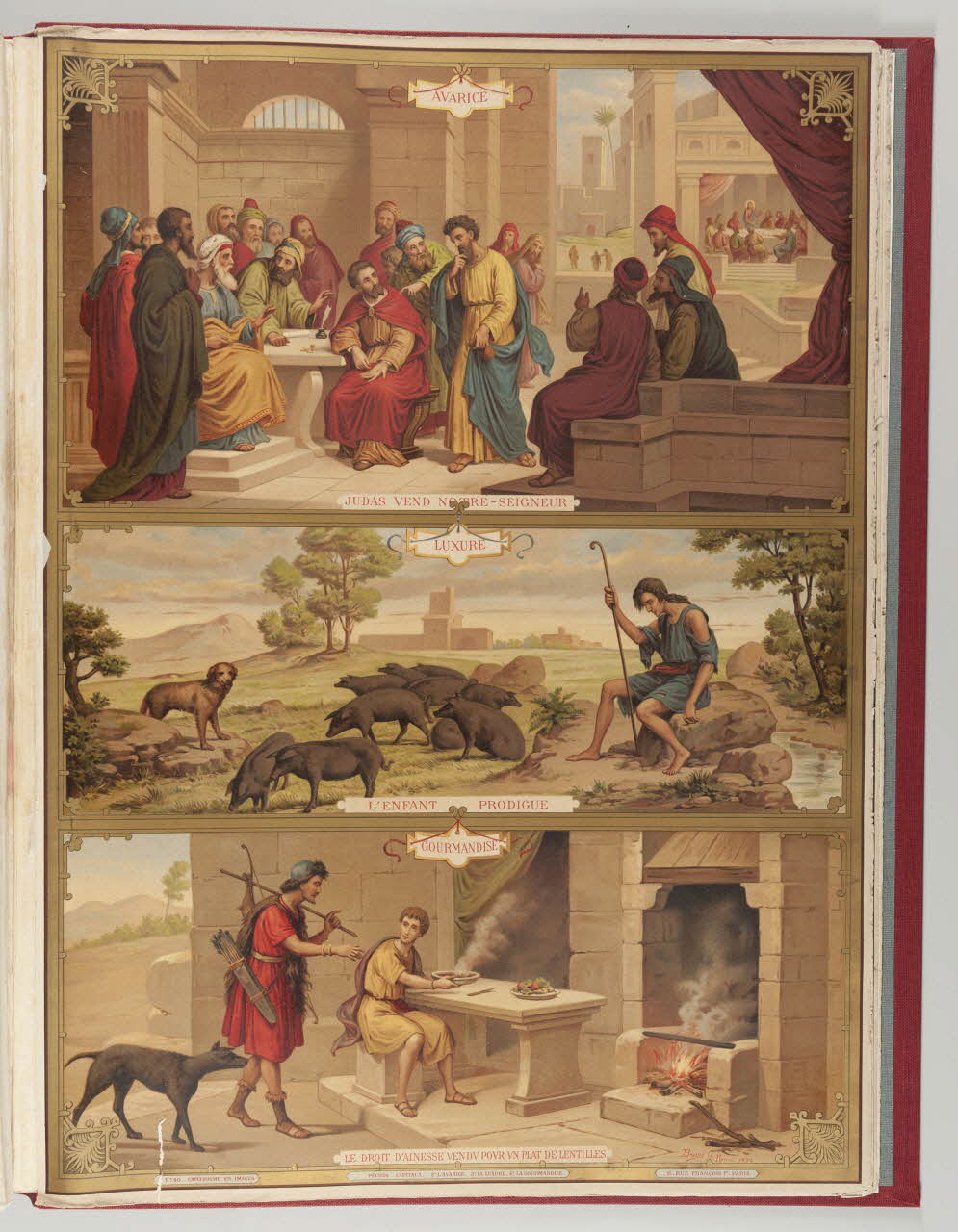 album PECHES CAPITAUX... 2°. L'AVARICE. 3°. LA LUXURE. 4°. LA GOURMANDISE. 1999.30.1.27 Photo