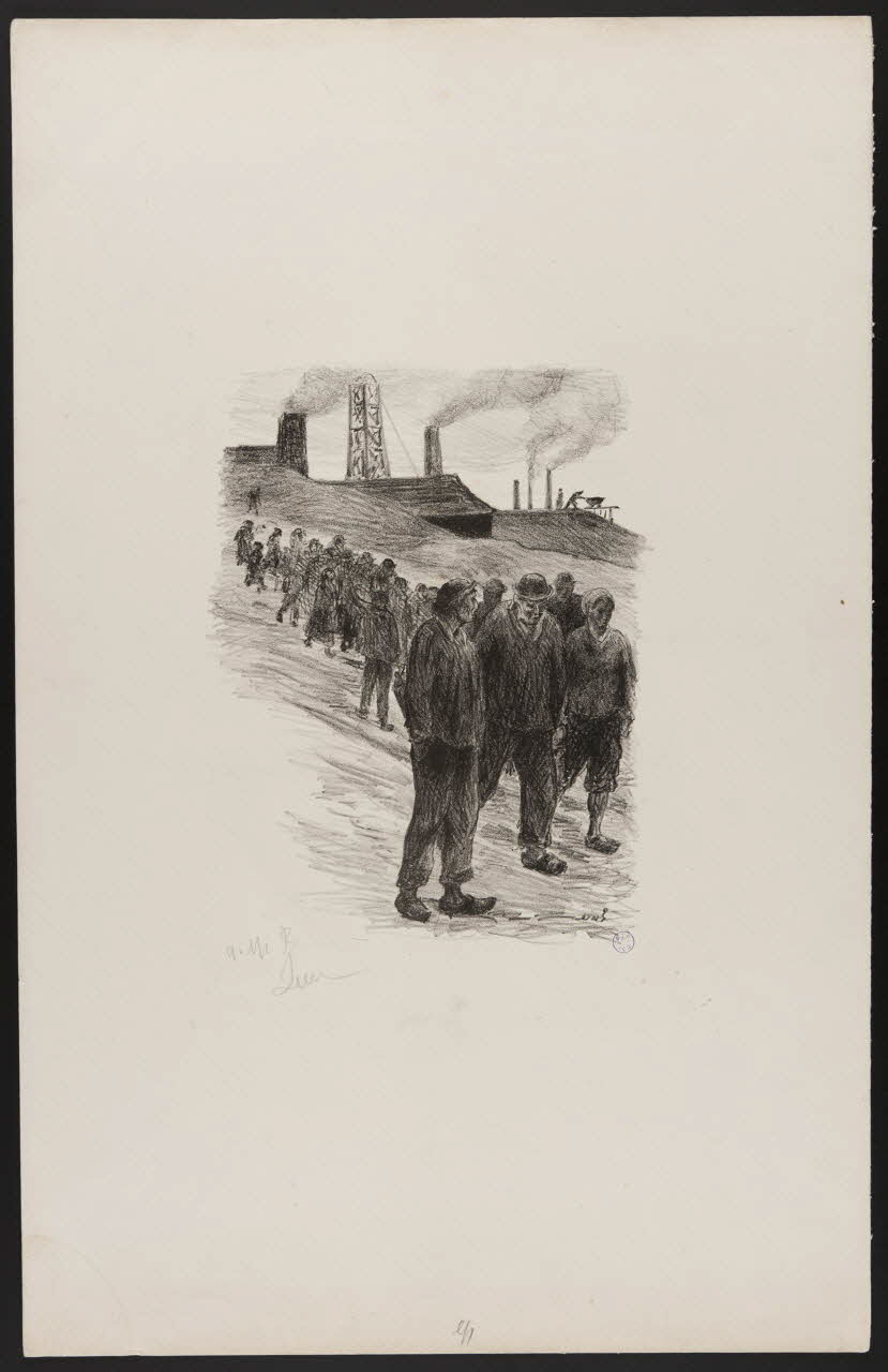 Maximilien Luce estampe La sortie de la mine 1891-1901 1999.51.3 Photo