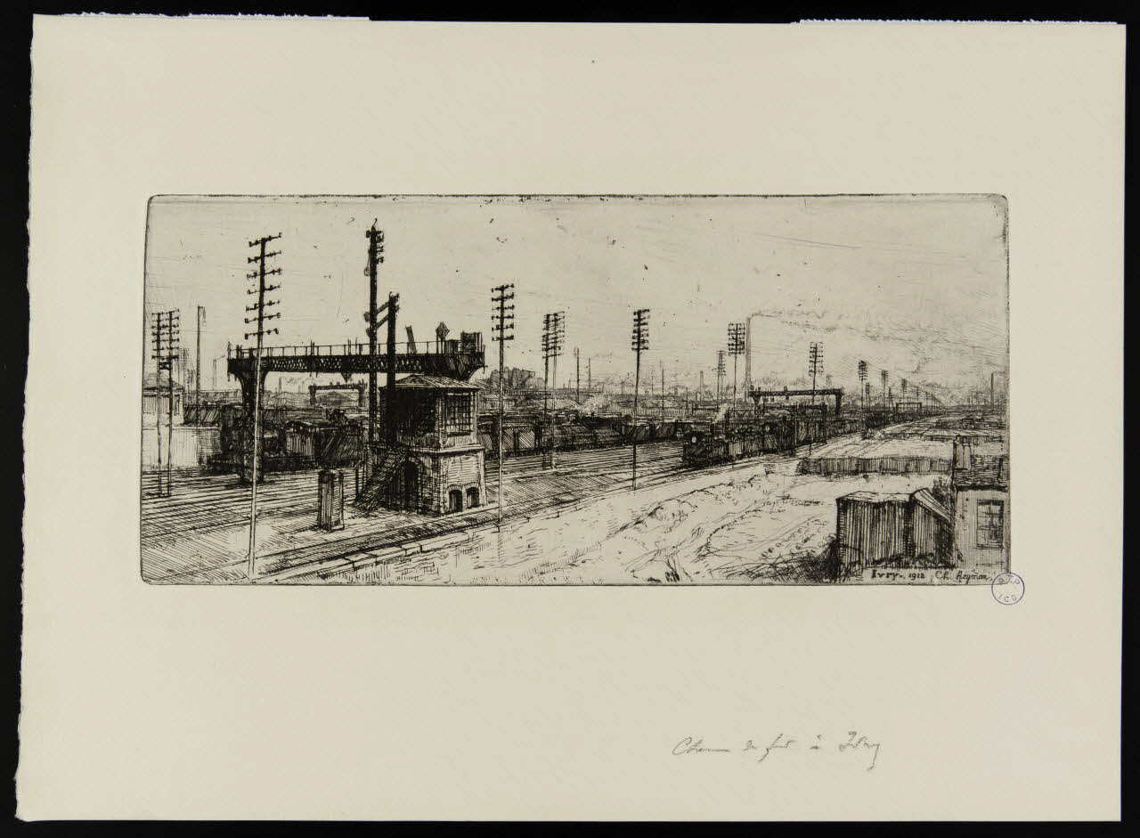 Heyman Charles estampe Chemin de fer à Ivry sur Seine 1912 1999.51.4 Photo