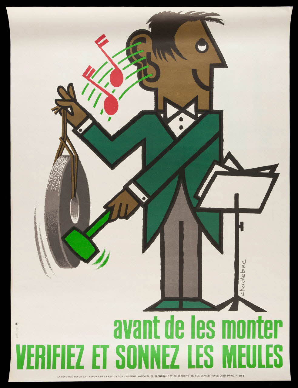 estampe avant de les monter  VERIFIEZ ET SONNEZ LES MEULES 1999.82.161 Photo