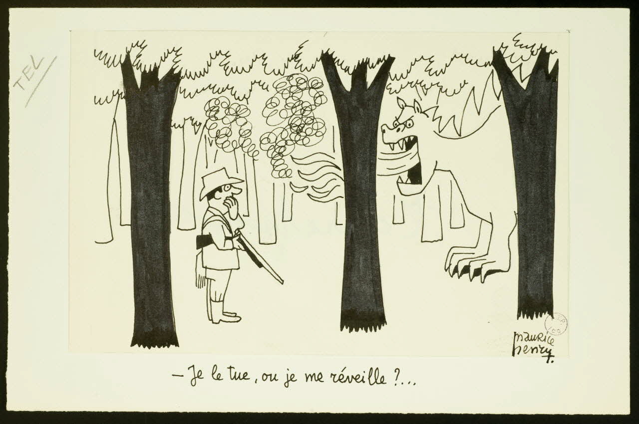 Maurice Henry illustration de presse Je le tue, ou je me réveille ?... 1961 2000.33.10 Photo