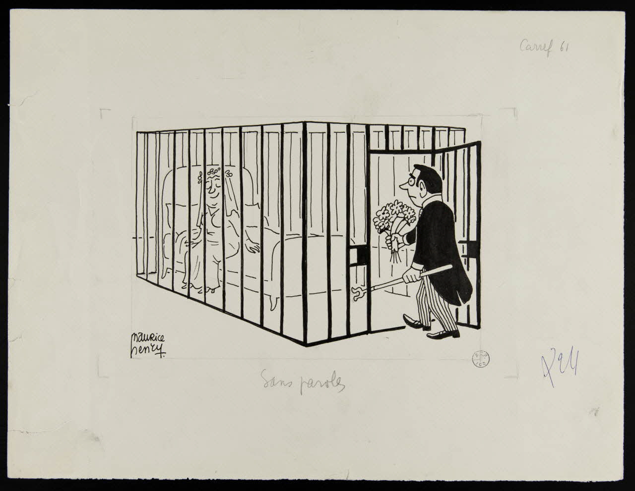 Maurice Henry illustration de presse Sans paroles 1961 2000.33.11 Photo