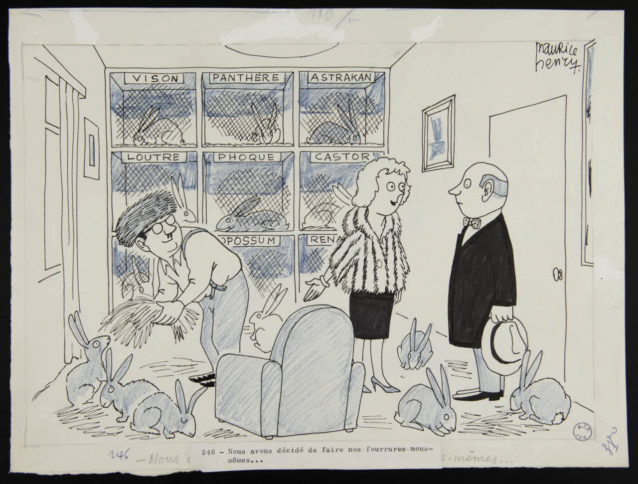 Maurice Henry illustration de presse Nous avons décidé de faire nos fourrures nous-  mêmes... 1967 2000.33.14 Photo