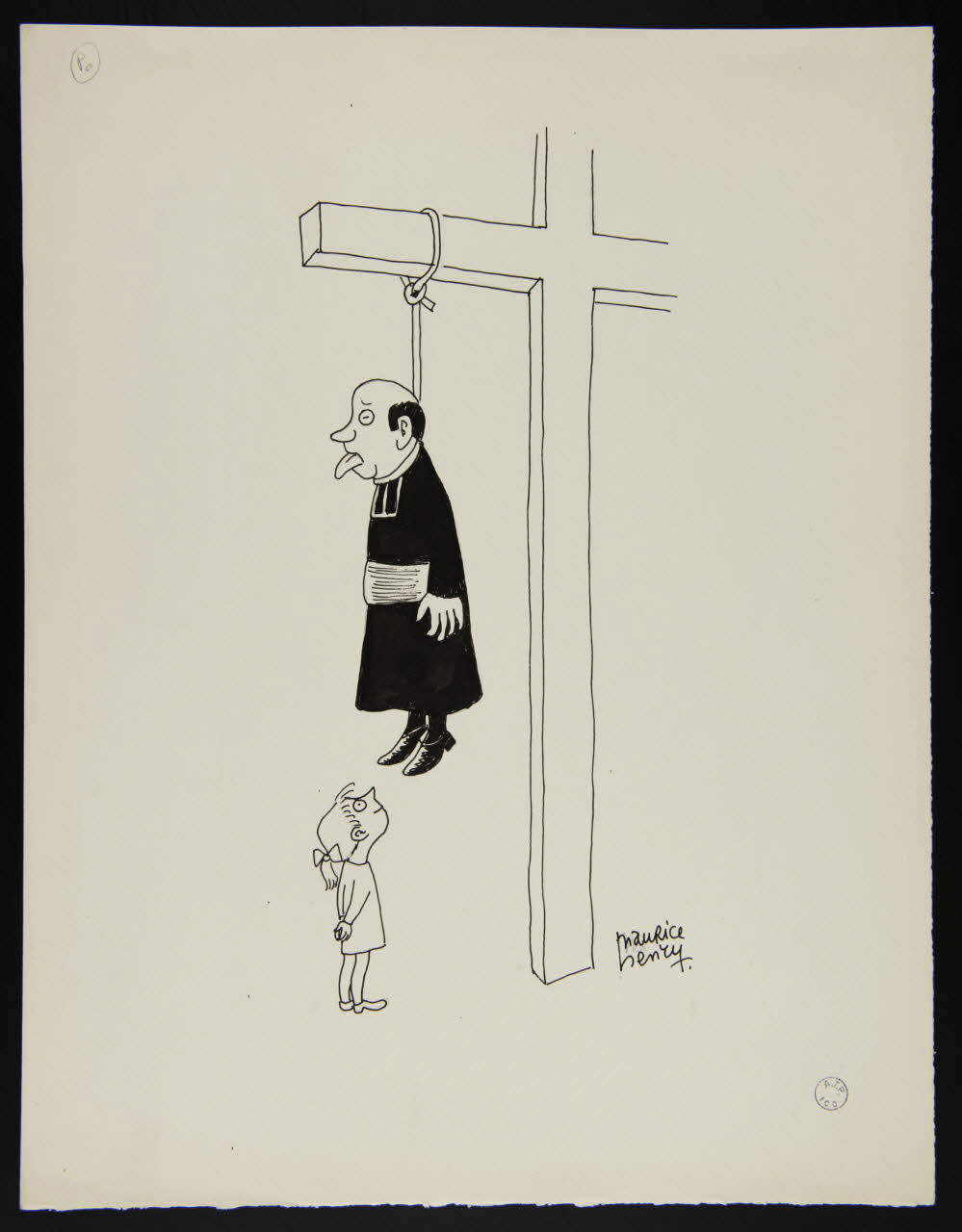 Maurice Henry illustration de presse Le prêtre pendu 1967 2000.33.15 Photo