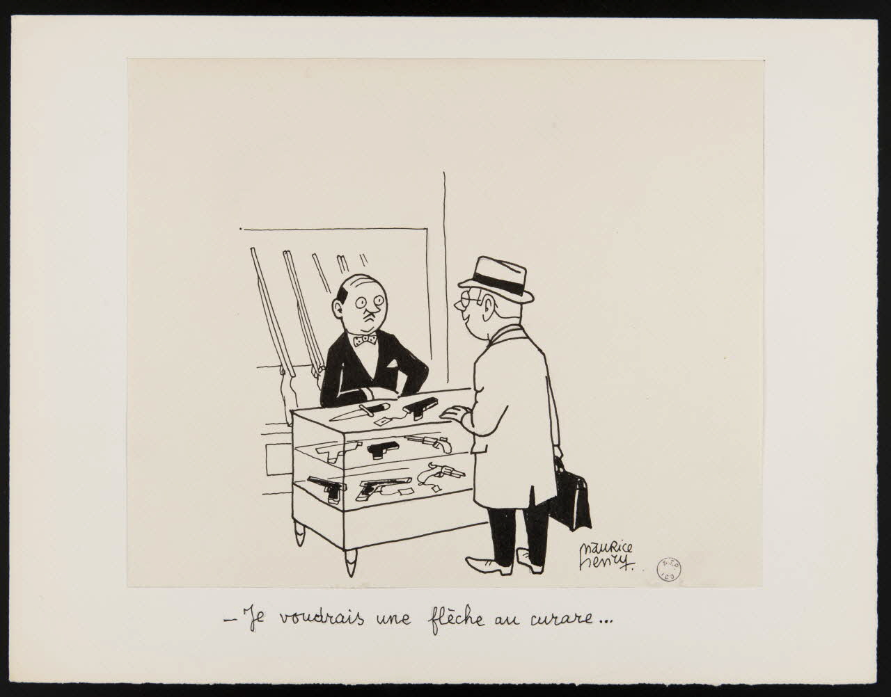 Maurice Henry illustration de presse - Je voudrais une flèche au curare... 1965-1975 2000.33.19 Photo