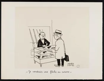 Maurice Henry illustration de presse - Je voudrais une flèche au curare... 1965-1975 2000.33.19 Photo