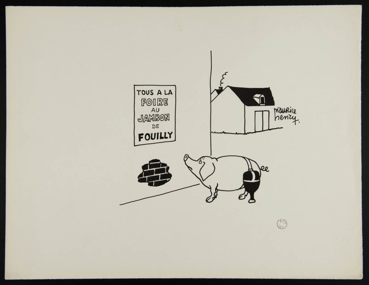 Maurice Henry illustration de presse TOUS A LA  FOIRE  AU  JAMBON  DE  FOUILLY 1965-1975 2000.33.20 Photo