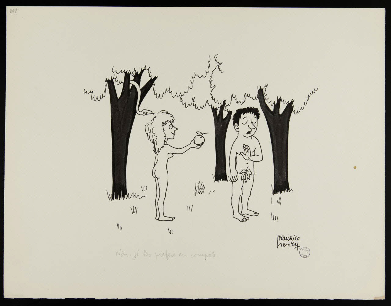 Maurice Henry illustration de presse Non, je les préfère en compote. 1950-1970 2000.33.22 Photo