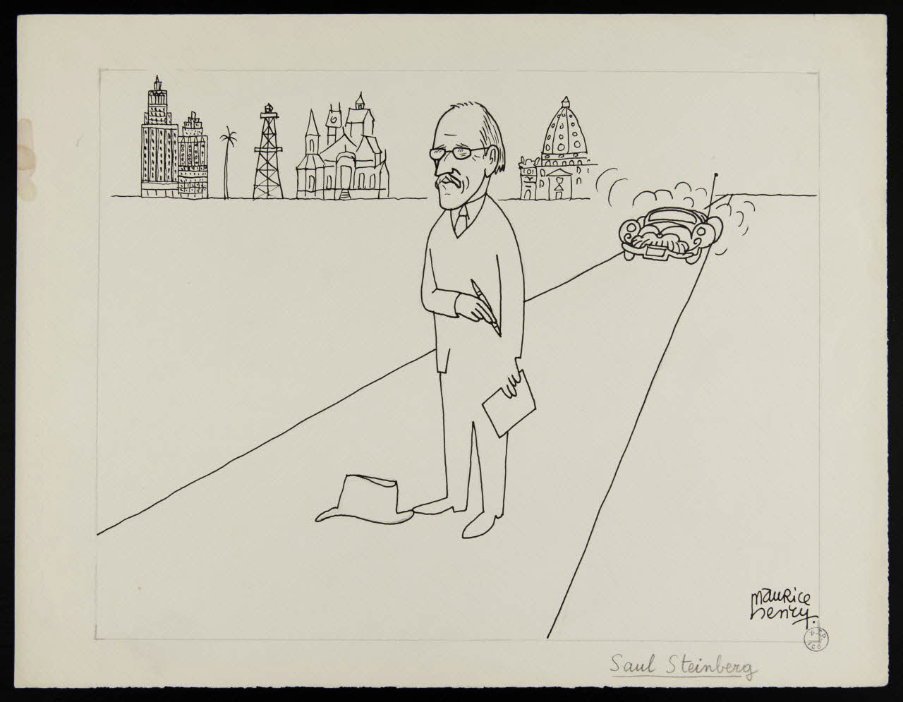 Maurice Henry illustration de presse Saul Steinberg 1950-1970 2000.33.26 Photo