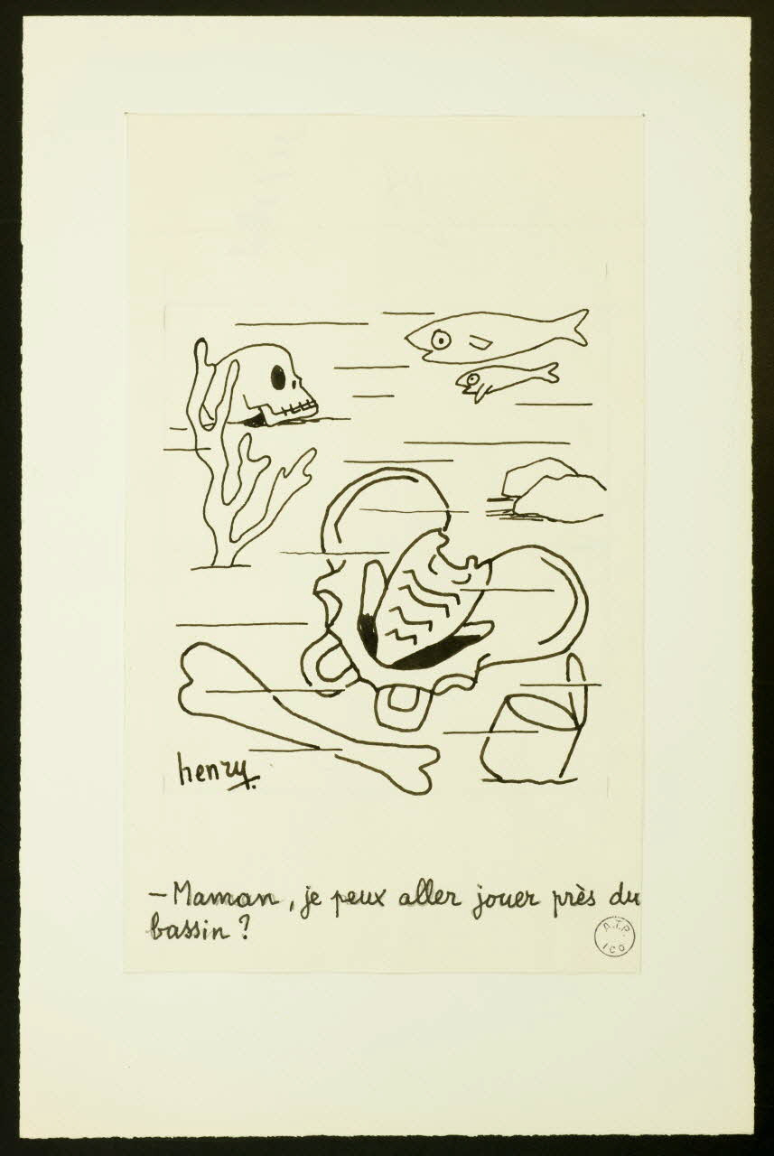 Maurice Henry illustration de presse Maman, je peux aller jouer près du bassin ? 1935 2000.33.3 Photo