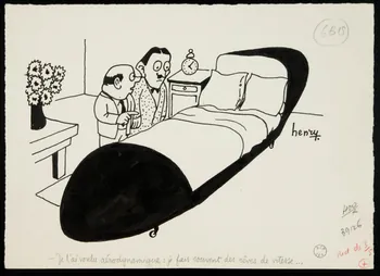 Maurice Henry illustration de presse Je l'ai voulu aérodynamique  : je fais souvent des rêves de vitesse... 1934 2000.33.4  Photo