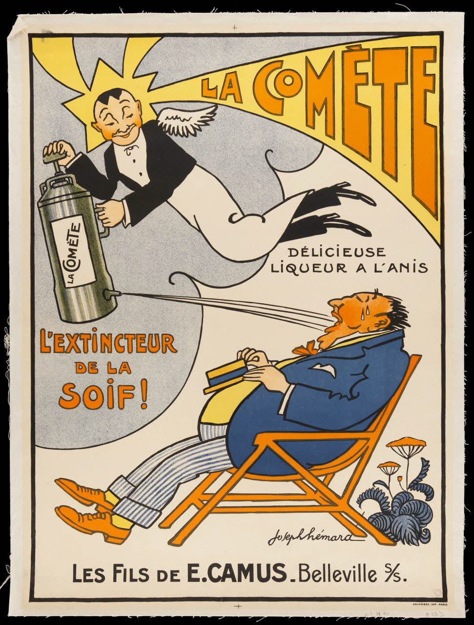Hémar Joseph affiche LA COMETE  DELICIEUSE  LIQUEUR A L'ANIS Paris 1930-1940 2001.18.1 Photo