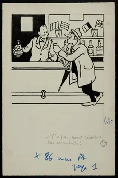 Alain Saint-Ogan illustration de presse Y a pas, faut résorber  les excédents ! 1963 2001.20.1 Photo