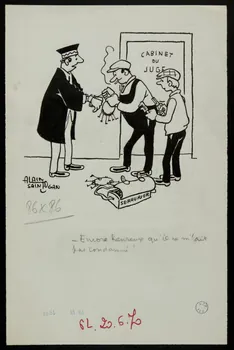 Alain Saint-Ogan illustration de presse Encore heureux qu'il ne m'ait  pas condamné ! 1970 2001.20.12 Photo
