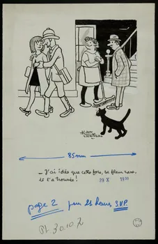 Alain Saint-Ogan illustration de presse J'ai idée que cette fois, sa fleur rare,  il l'a trouvée 1970 2001.20.14 Photo