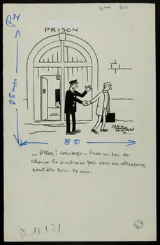 Alain Saint-Ogan illustration de presse Allez ! courage ... Avec un peu de  chance la prochaine fois vous en attraperez  peut-être pour 10 ans. 1971 2001.20.16 Photo