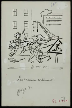 Alain Saint-Ogan illustration de presse Les vacances continuent ! 1969 2001.20.8 Photo