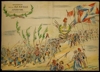 dessin QUARTIER  DE LA BASTILLE  1789-92  ÉTENDARDS DES SECTIONS 2001.21.107 Photo