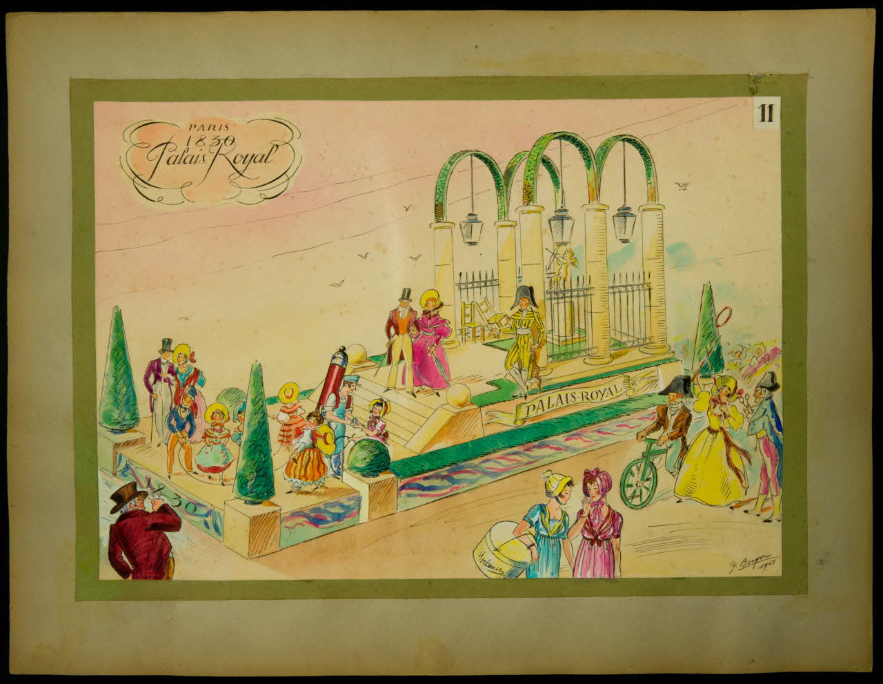 dessin 11  PARIS  1830  Palais Royal 2001.21.110 Photo
