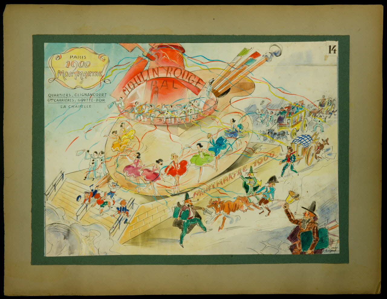 dessin 14  PARIS  1900  MONTMATRE 2001.21.115 Photo