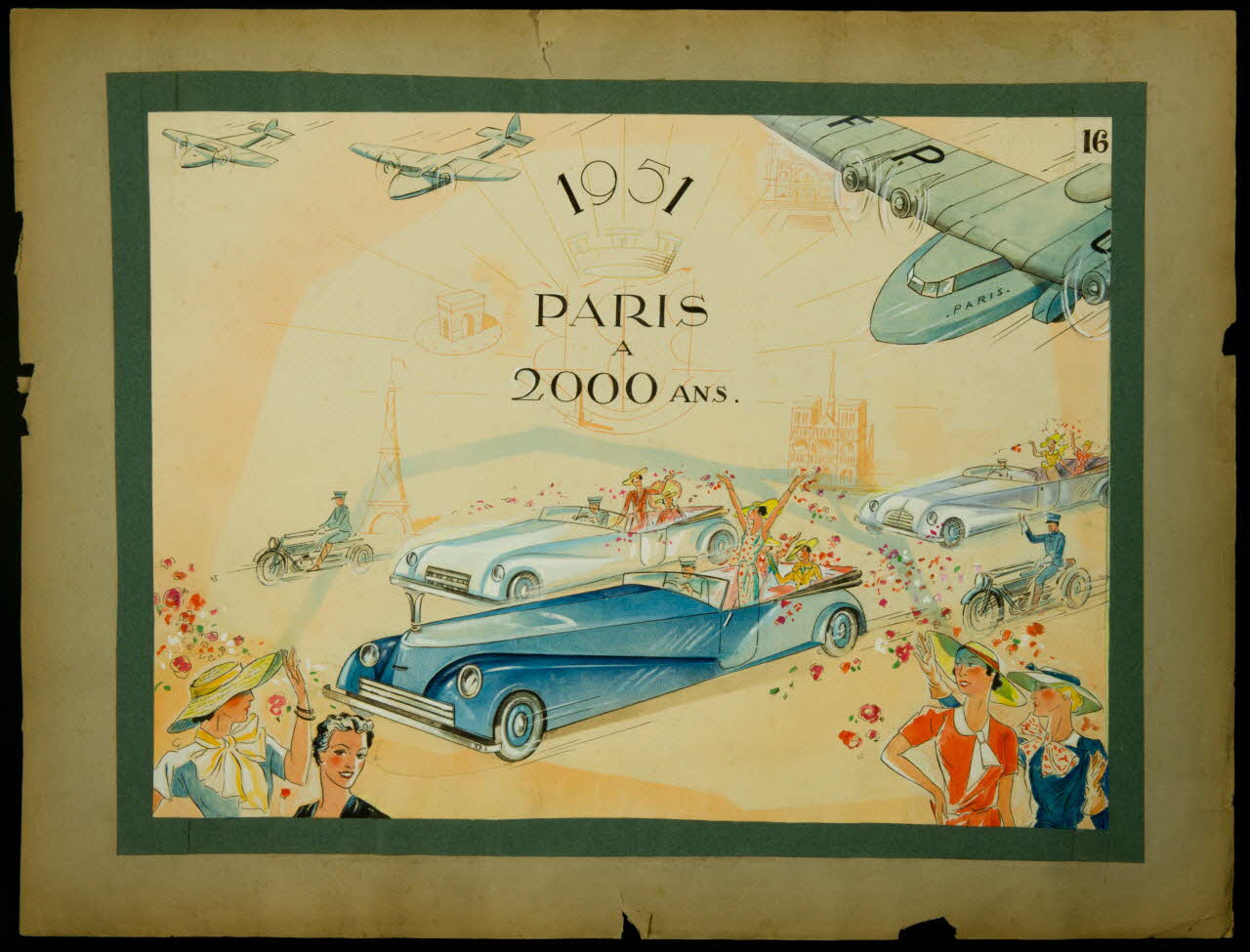dessin 16  1951  PARIS  A 2000 ANS. 1951 2001.21.117 Photo