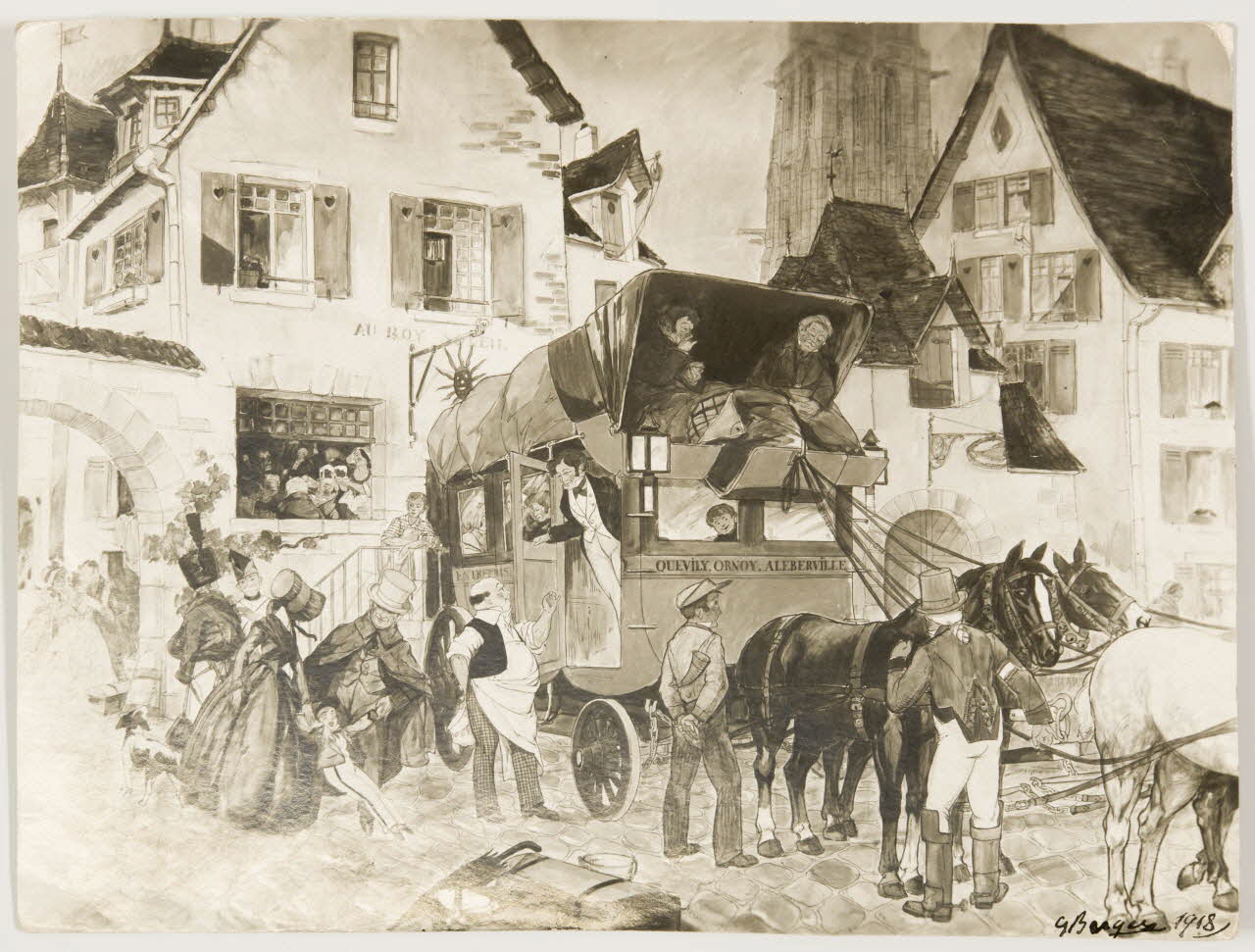 estampe Photographie d'une planche réalisée par G. Berger et datée de 1918 2001.21.119 Photo