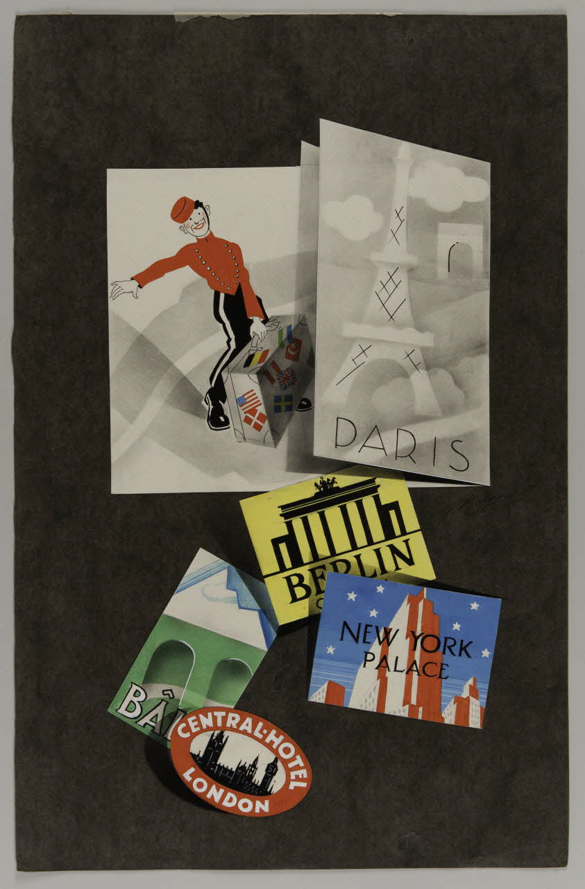 dessin PARIS  BERLIN  NEW YORK  PALACE  BÂL  CENTRAL-HOTEL LONDON 2001.21.28 Photo