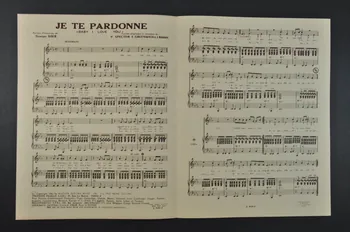partition de musique Je te pardonne 1969.88.1407 Photo Mucem