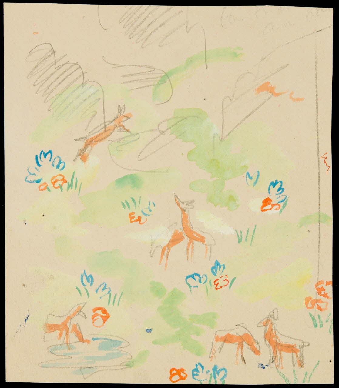 dessin Esquisse de papier peint 2001.21.64.12 Photo