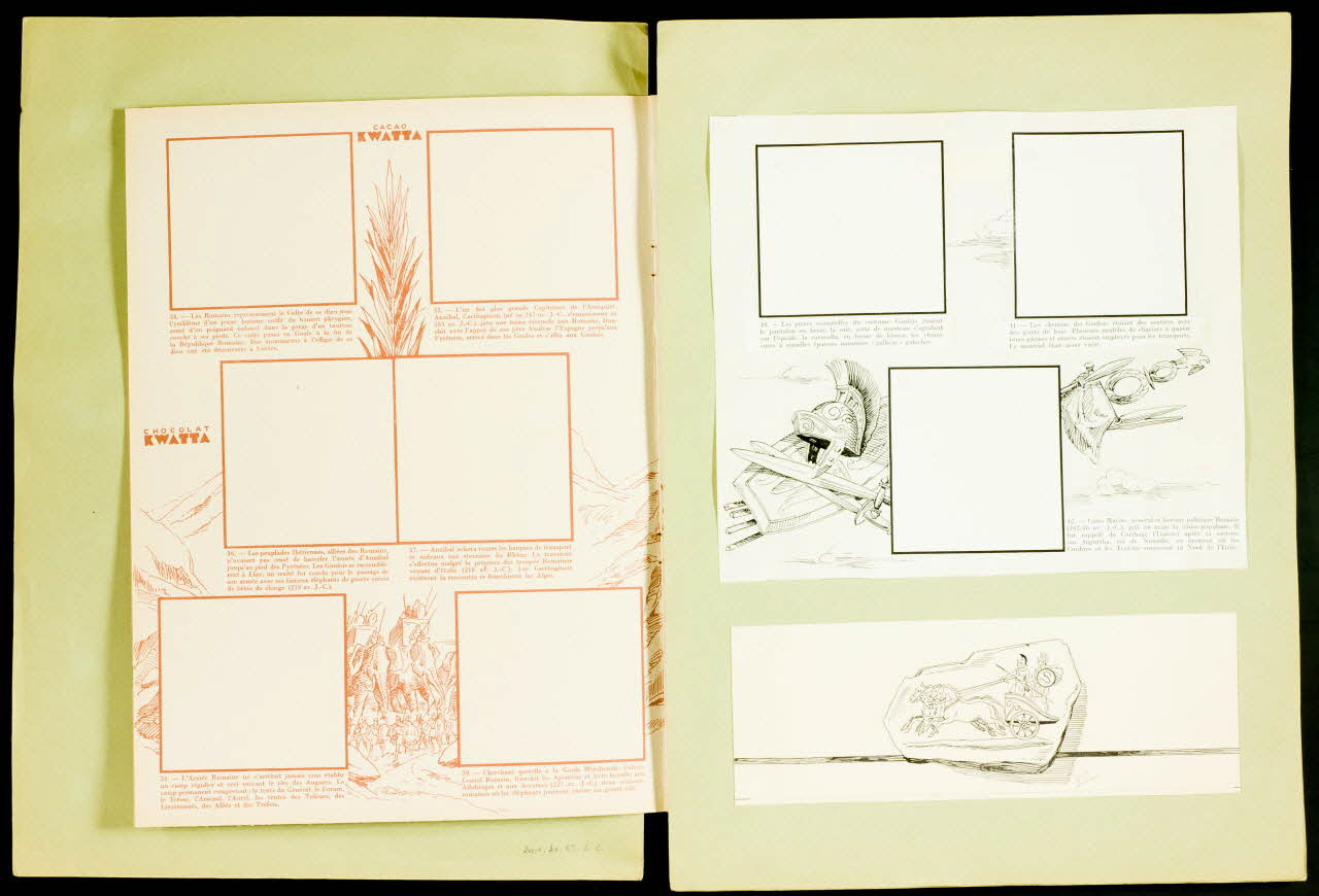 estampe Planche préparatoire de l'album « Les belles images de l'Histoire de France » correspondant aux images 40 à 42 2001.21.89.3 Photo