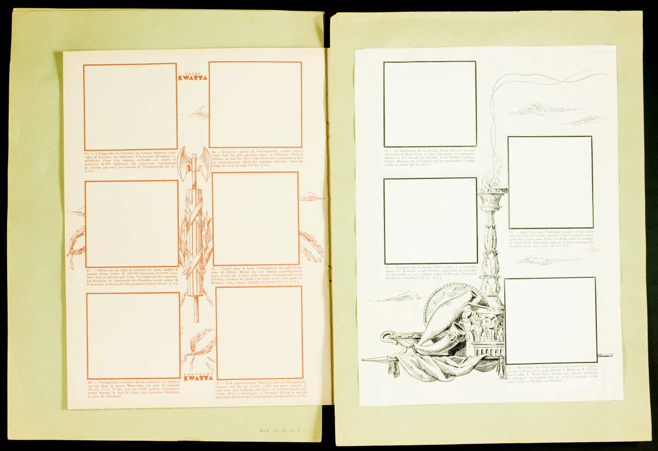 estampe Planche préparatoire de l'album « Les belles images de l'Histoire de France » correspondant aux images 71 à 74 2001.21.89.4 Photo