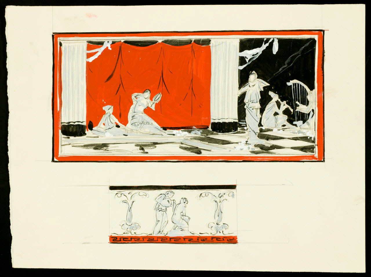 dessin Scène d'intérieur antiquisante 2001.21.90.10 Photo