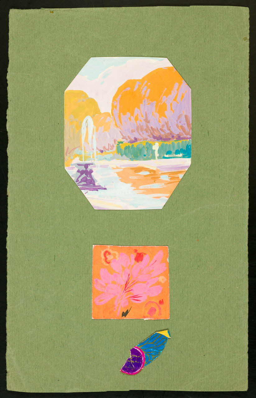 dessin Parc avec jet d'eau 2001.21.90.5 Photo