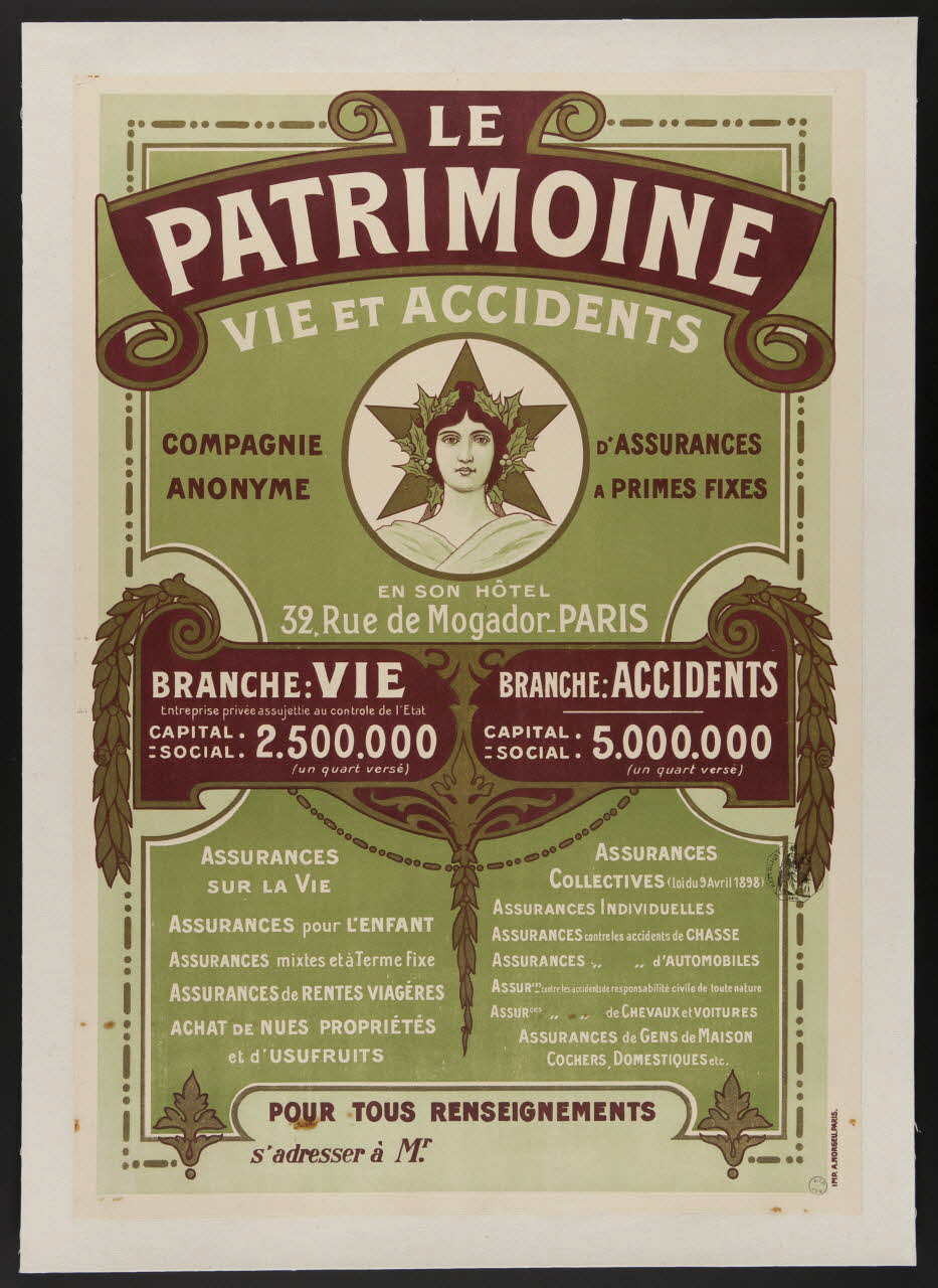 affiche LE  PATRIMOINE  VIE ET ACCIDENTS 2001.4.17 Photo