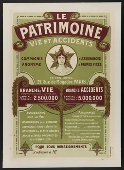affiche LE  PATRIMOINE  VIE ET ACCIDENTS 2001.4.17 Photo