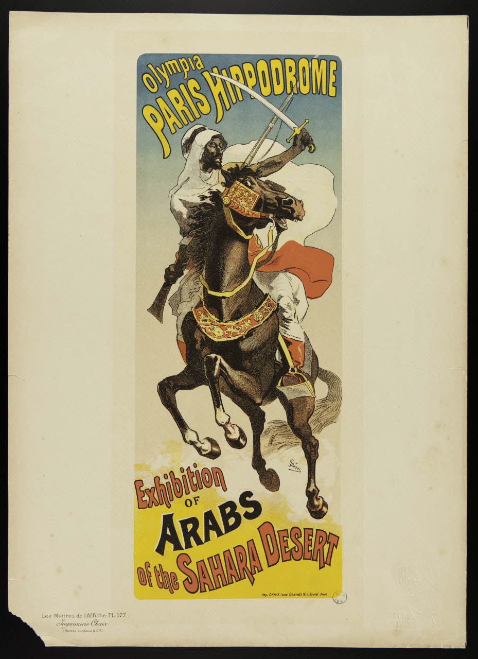 affiche Olympia  PARIS HIPPODROME  Exhibition  of  ARABS  of the SAHARA DESERT 2001.4.3 Photo