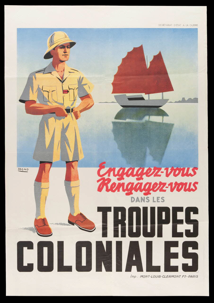 estampe Engagez-vous  Rengagez-vous  DANS LES  TROUPES  COLONIALES 2001.4.32.1 Photo