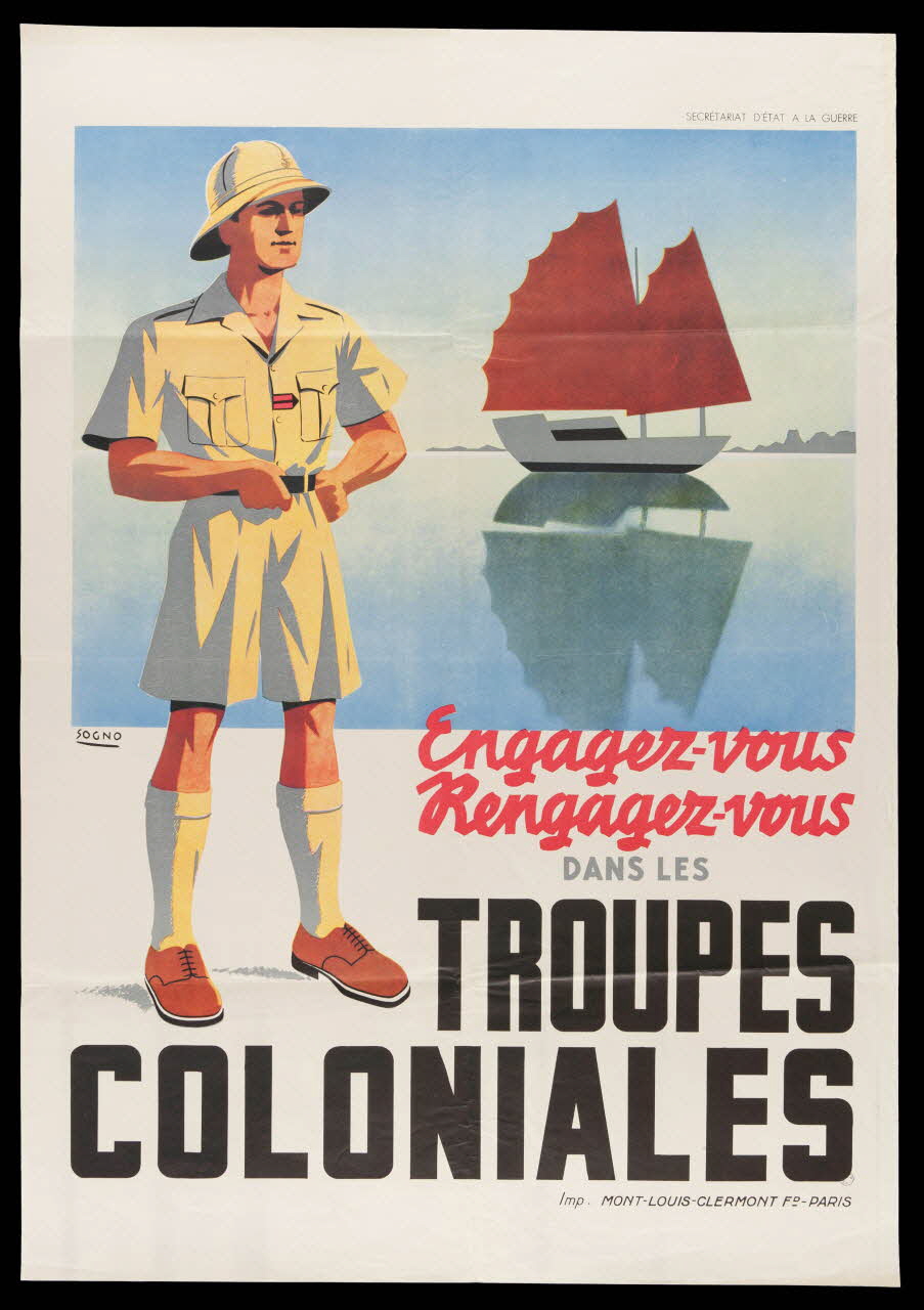 estampe Engagez-vous  Rengagez-vous  DANS LES  TROUPES  COLONIALES 2001.4.32.2 Photo