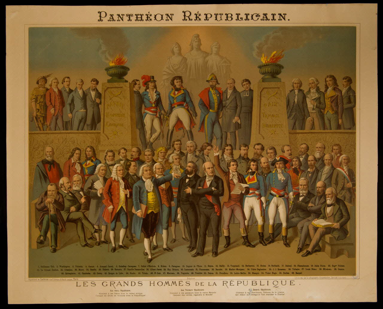 affiche PANTHEON REPUBLICAIN.  LES GRANDS HOMMES DE LA REPUBLIQUE. 2001.4.39 Photo