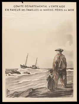 affiche COMITE DEPARTEMENTAL D'ENTR'AIDE  EN FAVEUR DES FAMILLES DE MARINS PERIS EN MER 2001.4.42 Photo