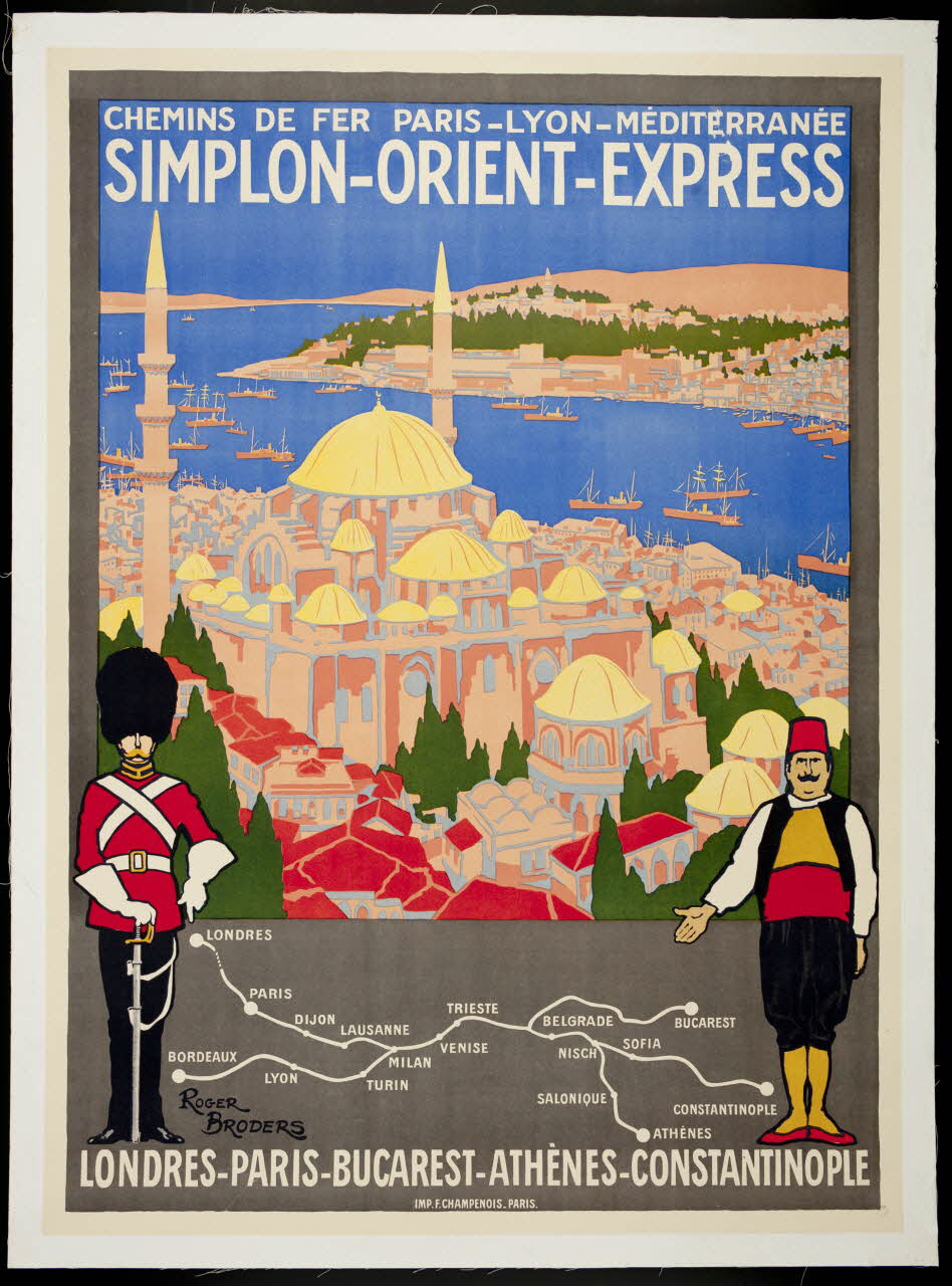 affiche CHEMINS DE FER PARIS - LYON - MEDITERRANEE  SIMPLON - ORIENT - EXPRESS 2001.4.44 Photo