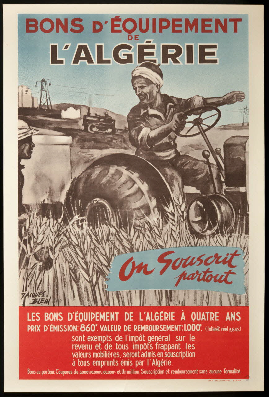 affiche BONS D'EQUIPEMENT  DE  L'ALGERIE 2001.4.5 Photo