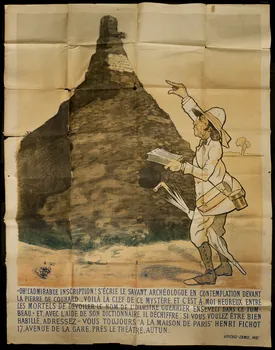 affiche Archéologue étudiant des inscriptions 2001.4.65 Photo